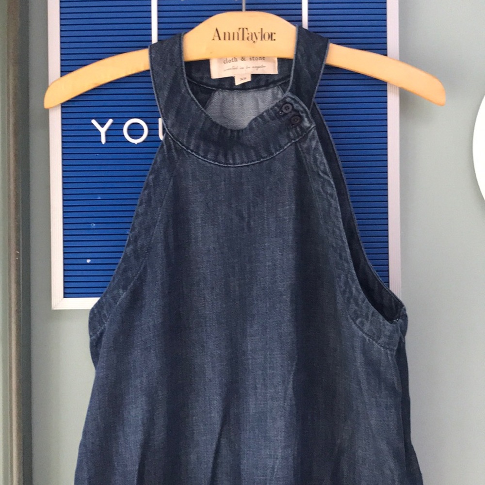 Cloth and stone denim jumpsuit